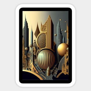 Futuristic Cityscape 01 Sticker